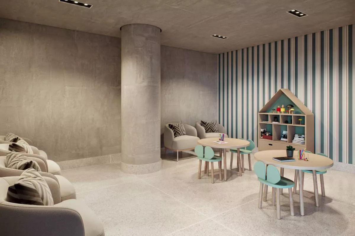Espaço infantil, perspectiva artística