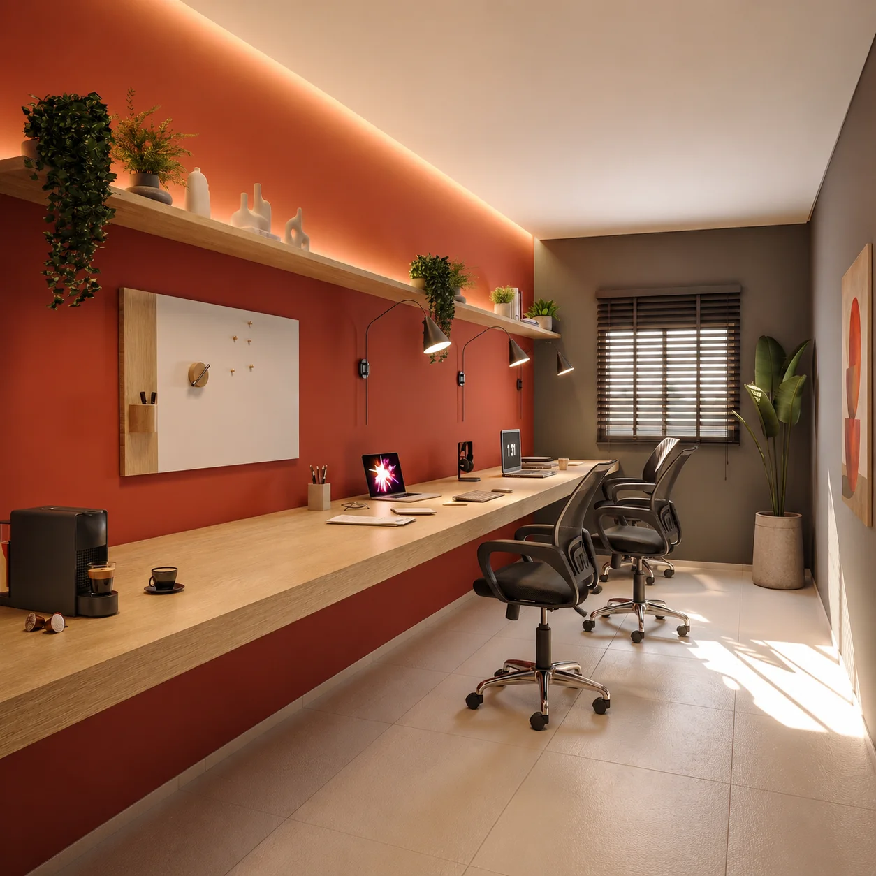 Coworking — perspectiva ilustrativa