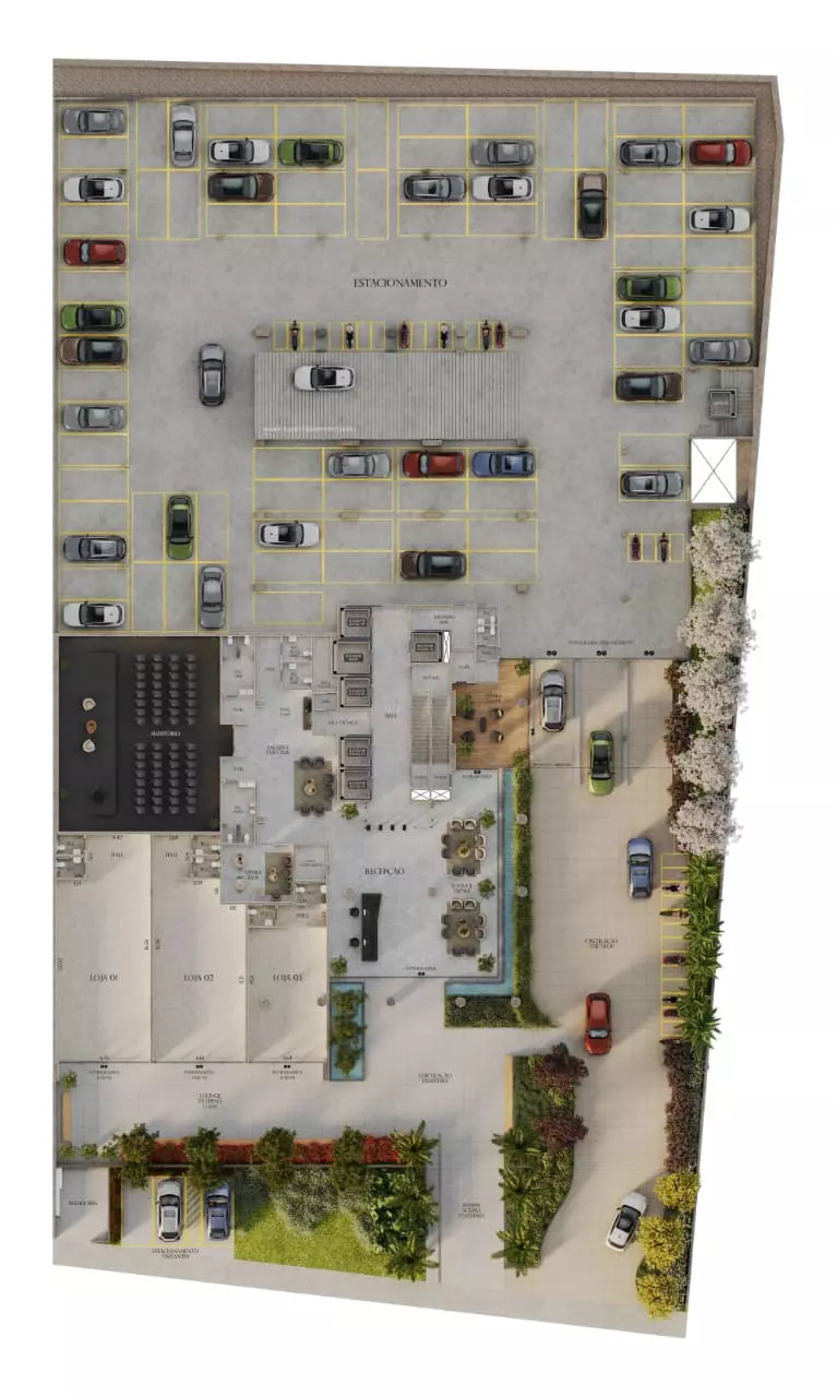 Planta humanizada do térreo do Life Care
